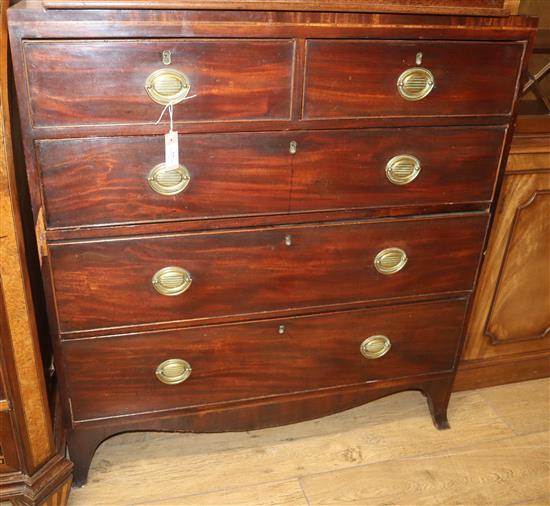 A George III mahogany chest W.100cm